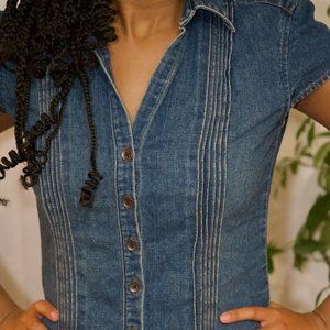 Armani Exchange Jean button up top